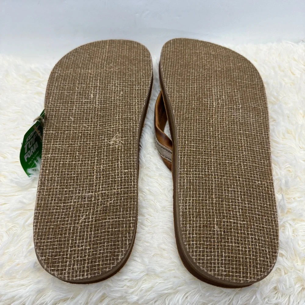 NWT Sanuk Hullsome Men’s Leather Flip Flops Size 13